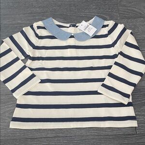 NWT Striped Navy and White Kids Shirt